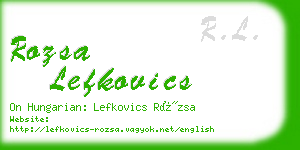 rozsa lefkovics business card